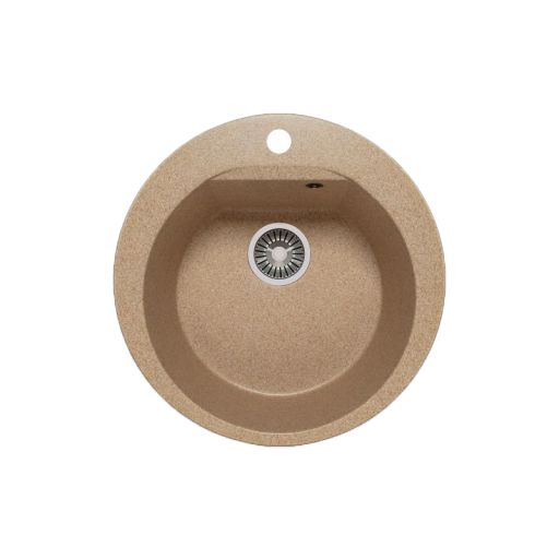 Кухонная мойка POLYGRAN ATOL 520 песочный №302, фото 1