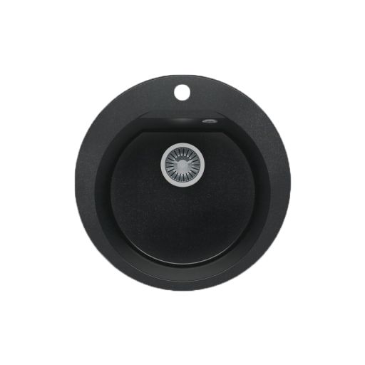 Кухонная мойка POLYGRAN ATOL 520 космос №316 (черный металлик)