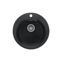 Кухонная мойка POLYGRAN ATOL 520 космос №316 (черный металлик)