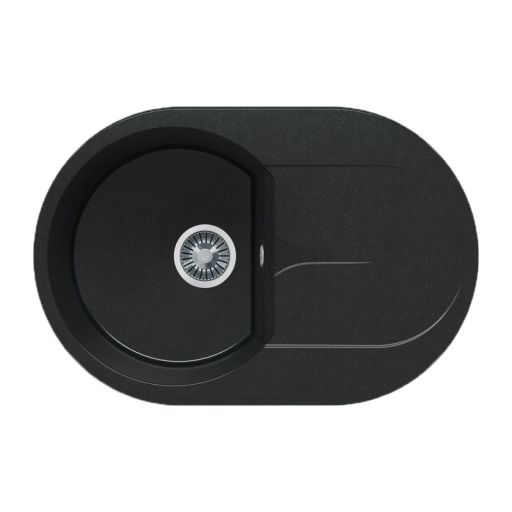 Кухонная мойка POLYGRAN ATOL 760 космос №316 (черный металлик)