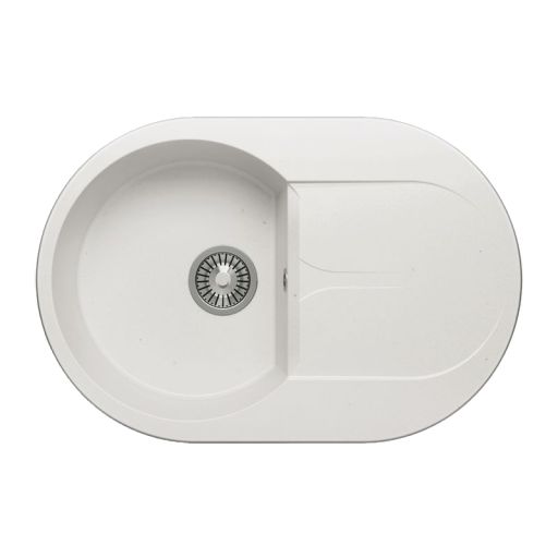 Кухонная мойка POLYGRAN ATOL 760 белый хлопок №36