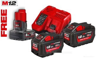 Аккумулятор с зарядным устройством Milwaukee M18 HNRG-122 4933464261 (2x12 Ач + 1x6 Ач/12-18В)