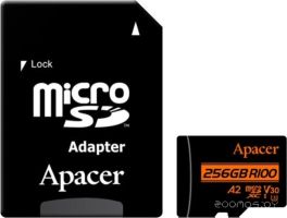 Карта памяти Apacer microSDXC AP256GMCSX10U8-R 256GB (с адаптером)