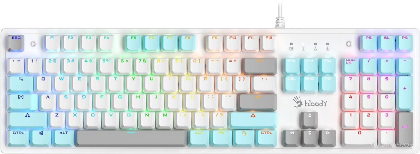 Клавиатура A4Tech Bloody S520N (белый)