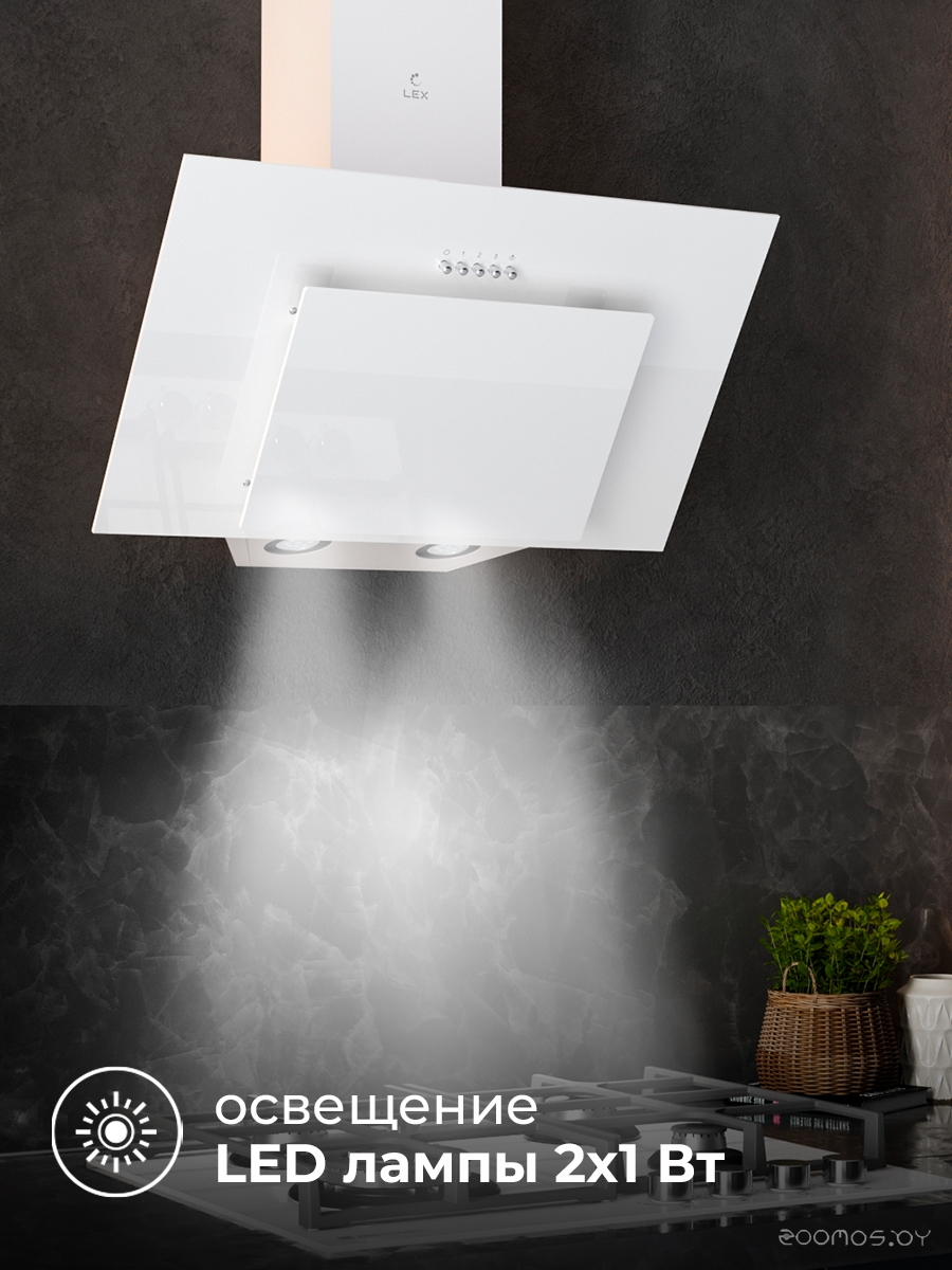 Кухонная вытяжка LEX Mira G 600 (белый), фото 10