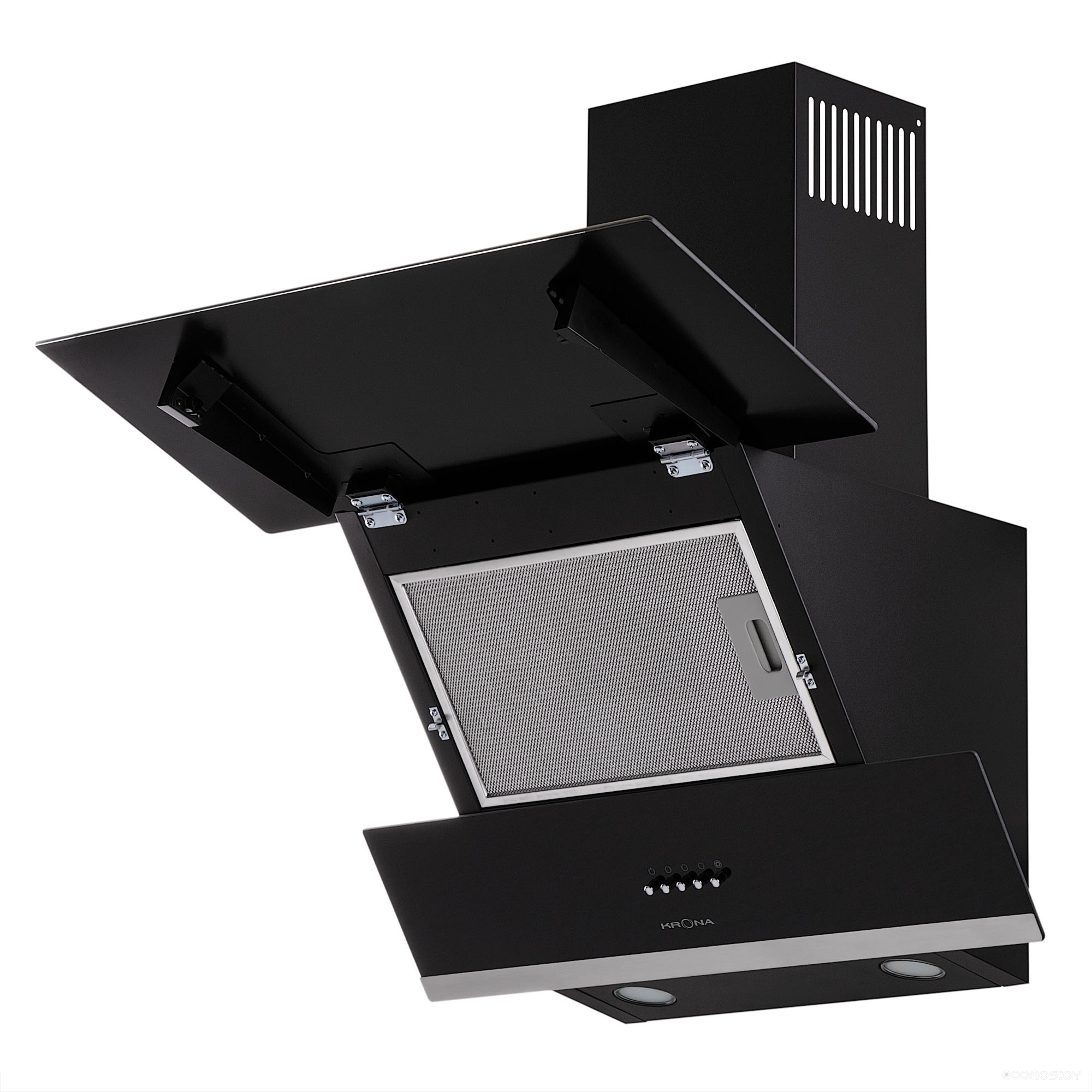 Вытяжка Krona Irida 600 Black Push Button, фото 3