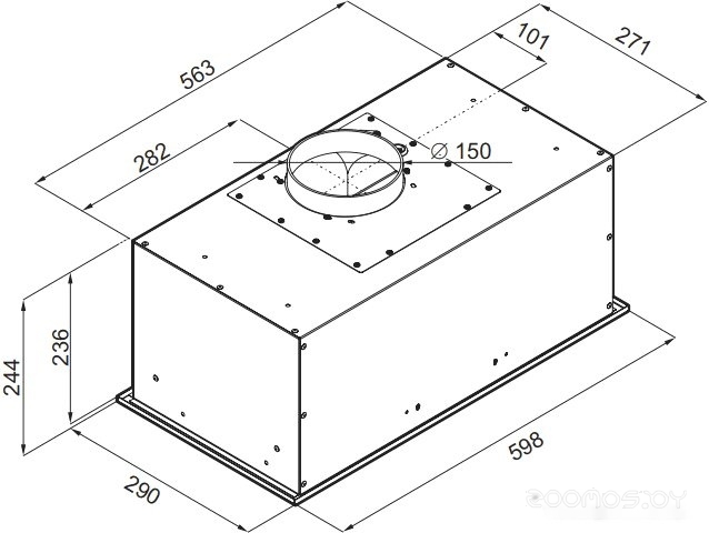 Кухонная вытяжка Maunfeld Crosby Power 60 (белый), фото 4