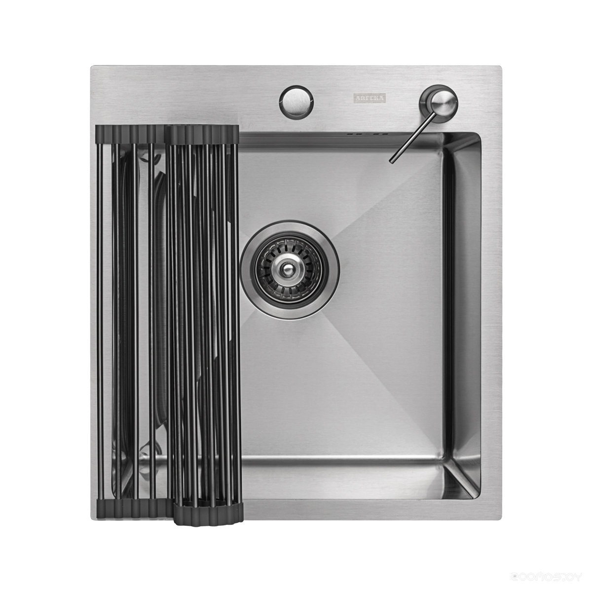 Кухонная мойка ARFEKA ECO AR 450*500 роллер-мат, дозатор SATIN +RM AR+DS AR, фото 5