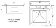 Кухонная мойка ARFEKA ECO AR 500*500 SATIN DECOR