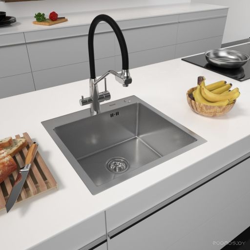 Кухонная мойка ARFEKA Eco AR 500*500 Satin Decor Millet Grains
