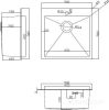 Кухонная мойка ARFEKA Eco AR 500*500 Satin Decor Millet Grains