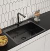 Кухонная мойка ARFEKA ECO AR 700*500 BLACK PVD NANO DECOR VOLCANIC ROCK