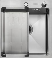 Кухонная мойка ARFEKA Eco AR мойка 450*500, коландер G, дозатор Satin