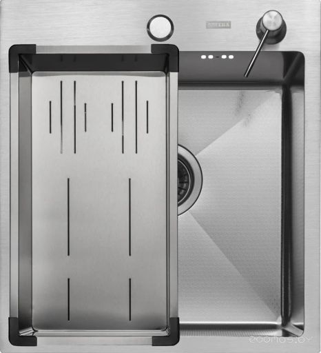 Кухонная мойка ARFEKA Eco AR мойка 450*500, коландер G, дозатор Satin Decor