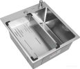 Кухонная мойка ARFEKA Eco AR мойка 450*500, коландер G, дозатор Satin Decor