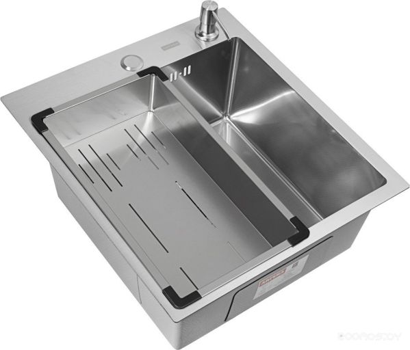 Кухонная мойка ARFEKA Eco AR мойка 450*500, коландер G, дозатор Satin Decor Millet