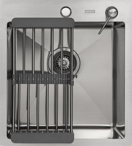 Кухонная мойка ARFEKA Eco AR мойка 450*500, коландер, дозатор SATIN DECOR MILLET GRAINS