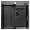 Кухонная мойка ARFEKA Eco AR мойка 500*500, коландер G, дозатор Black Decor