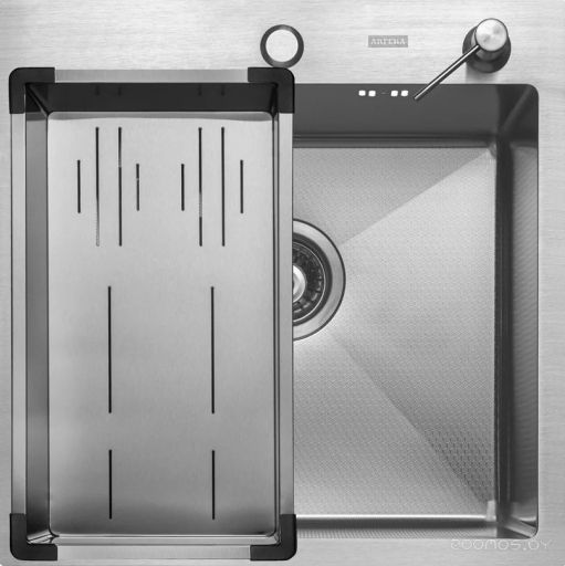 Кухонная мойка ARFEKA Eco AR мойка 500*500, коландер G, дозатор Satin Decor