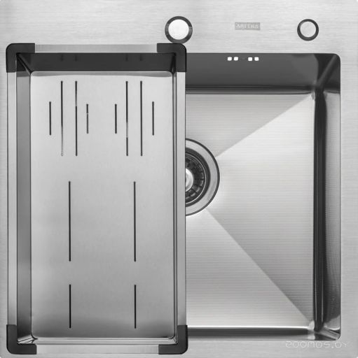 Кухонная мойка ARFEKA Eco AR мойка 500*500, коландер G, дозатор Satin Decor Millet