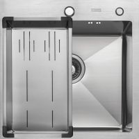 Кухонная мойка ARFEKA Eco AR мойка 500*500, коландер G, дозатор Satin Decor Millet