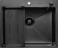 Кухонная мойка ARFEKA Eco AR мойка 600*500, коландер G, дозатор Black Decor Volcanic