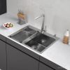 Кухонная мойка ARFEKA Eco AR мойка 600*500, коландер G, дозатор Satin
