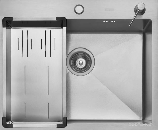 Кухонная мойка ARFEKA Eco AR мойка 600*500, коландер G, дозатор Satin Decor Volcanic