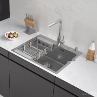 Кухонная мойка ARFEKA ECO AR мойка 600*500, коландер, дозатор SATIN DECOR MILLET GRAINS