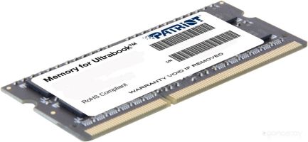 Оперативная память Patriot Memory for Ultrabook 4GB DDR3 SO-DIMM PC3-12800 (PSD34G1600L2S)