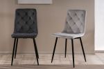 Стул SIGNAL JERRY Velvet Bluvel 03 светло-серый/черный