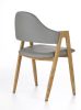 Стул HALMAR K247 серый/дуб медовый
