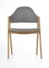 Стул HALMAR K247 серый/дуб медовый