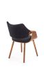 Стул HALMAR K396 черный/орех