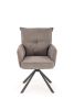 Стул HALMAR K528 серый/черный, поворотный