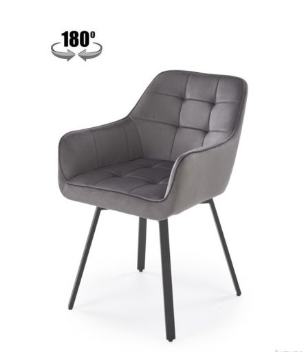 Стул HALMAR K588 серый/черный