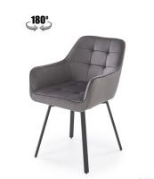 Стул HALMAR K588 серый/черный