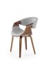 Стул HALMAR K544 серый/орех