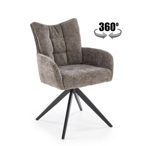 Стул HALMAR K540 серый/черный, поворотный