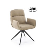 Стул HALMAR K574 темно-бежевый/черный, поворотный