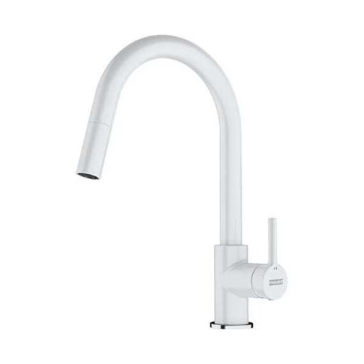 Смеситель для кухни FRANKE Lina с выдвижным шлангом, белый