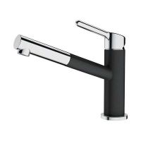 Смеситель для кухни FRANKE Orbit с выдвижным шлангом, хром/оникс