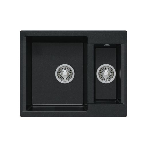 Кухонная мойка POLYGRAN BRIG 620 космос №316 (черный металлик)
