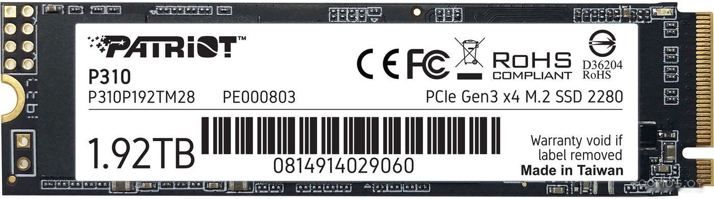 SSD Patriot P310 1.92TB P310P192TM28, фото 1