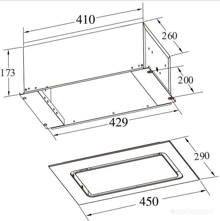 Кухонная вытяжка Weissgauff Aura 456 Touch Black Glass, фото 2