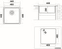 Кухонная мойка Ukinox Лофт LOB400.400-GT10P
