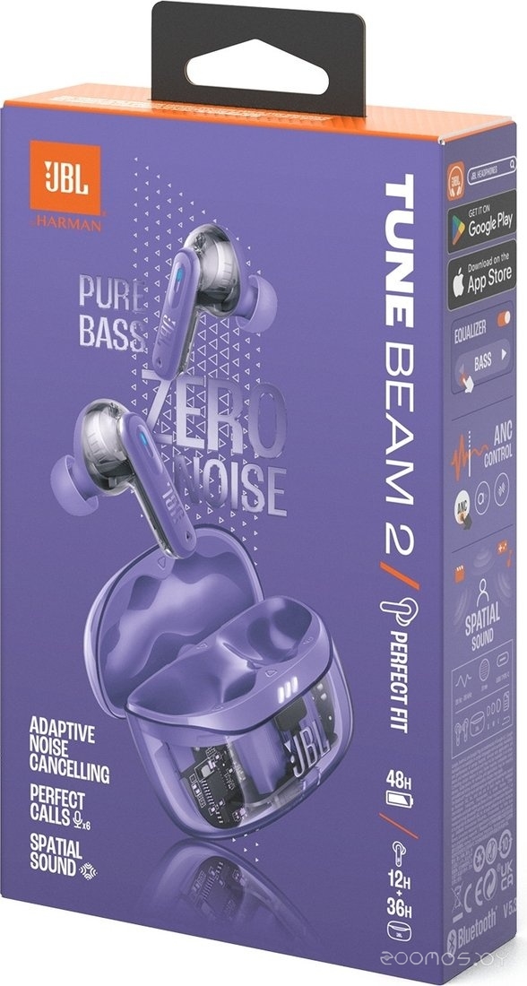 Наушники JBL Tune Beam 2 Ghost Edition (фиолетовый), фото 5
