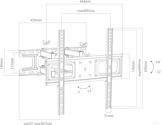 Кронштейн Metaldesign MD 3354 Full Motion