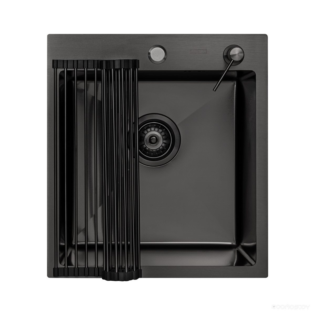 Кухонная мойка ARFEKA ECO AR 450*500 роллер-мат, дозатор BLACK DECOR MILLET +RM AR+DS AR, фото 6