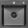 Кухонная мойка ARFEKA ECO AR 450*450 BLACK PVD NANO DECOR MILLET GRAINS (настольная)